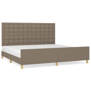 vidaXL R&uacute;mgrind &aacute;n D&yacute;nu Taupe 200x200 cm Tau&aacute;kl&aelig;&eth;i