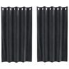 vidaXL Myrkratj&ouml;ld 2 pcs D&ouml;kk gr&aacute; 140 x 140 cm Flauel