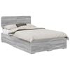 vidaXL Ramsv&iacute;k me&eth; h&ouml;fu&eth;gafl Gr&aacute;r Sonoma 120 x 190 cm Samsettur vi&eth;ur