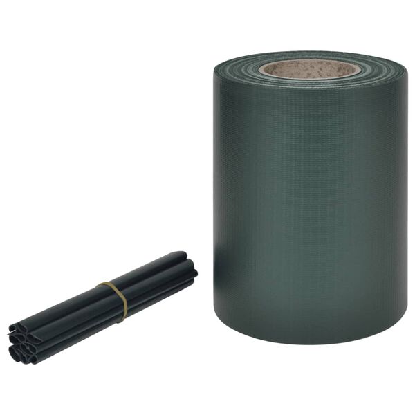vidaXL Næðishlíf fyrir Garðinn PVC 70x0,19m Græn
