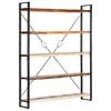 vidaXL B&oacute;kask&aacute;pur me&eth; 5 hillum 140x30x180 cm Gegnheill Endurunninn Vi&eth;ur