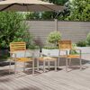 vidaXL Garðborðstofusett 3 pcs Brúnn Solid teak viður