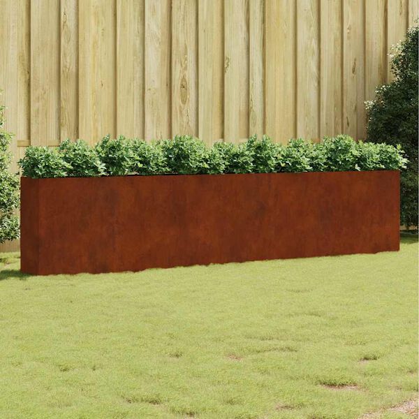 vidaXL Upph&aelig;kka&eth; Gar&eth;ker 360x40x80 cm Corten St&aacute;l