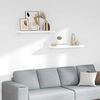 vidaXL Vegghengdar Hillur 2 stk. H&aacute;glans Hv&iacute;tar 80x23,5x3,8 cm MDF