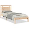 vidaXL Extra L&ouml;ng R&uacute;mgrind &aacute;n D&yacute;nu 100x210 cm Gegnheill Vi&eth;ur