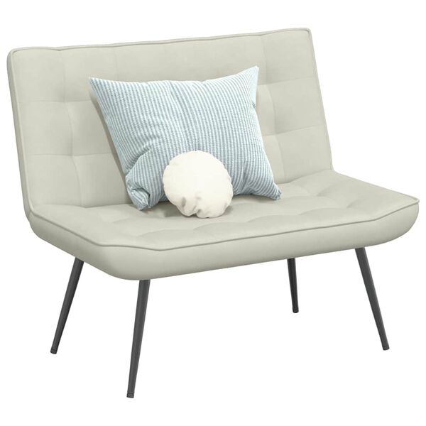 vidaXL Bekkur Rj&oacute;mahv&iacute;t 110x74x84 cm Flauel