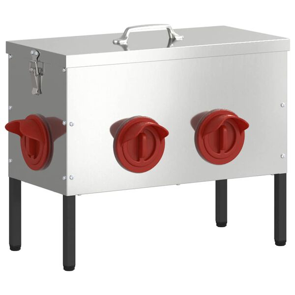 vidaXL K&uacute;rfiskast 2 pcs Silfur 41,5 x 20,5 x 33 cm Galvaniserad st&aacute;l