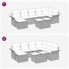 vidaXL Gar&eth;s&oacute;fa sett me&eth; p&uacute;&eth;i 8 pcs Gr&aacute;r Poly rattan