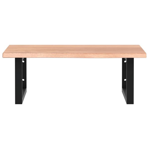 vidaXL Veggfest Handlaugarhilla St&aacute;l og Gegnheil Eik