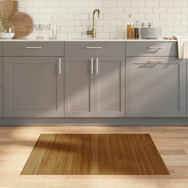 vidaXL Motta Ferhyrnd Br&uacute;n 80x100 cm Bambus