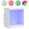 vidaXL Skenkur me&eth; LED Lj&oacute;sum Hv&iacute;tur 60,5x37x67 cm