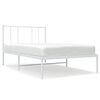 vidaXL R&uacute;mgrind &uacute;r M&aacute;lmi me&eth; H&ouml;fu&eth;gafli Hv&iacute;tur 80x200 cm