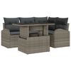 vidaXL Gar&eth;s&oacute;fa sett me&eth; p&uacute;&eth;i 5 pcs Gr&aacute;r Poly rattan
