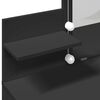 vidaXL Snyrtiborð með LED Svart 100x40x130 cm