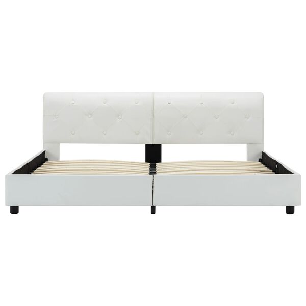 vidaXL R&uacute;mgrind Hv&iacute;tt Gervile&eth;ur 160x200 cm