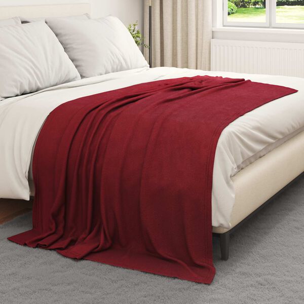 vidaXL &THORN;eppi 6 pcs Bordeaux Rau&eth;ur 200 x 150 cm Fl&iacute;s