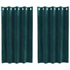 vidaXL Myrkratj&ouml;ld 2 pcs D&ouml;kkgr&aelig;n 140 x 140 cm Flauel
