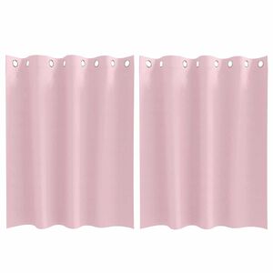 vidaXL Svartgard&iacute;nur me&eth; hringjum 2 pcs Baby bleikur 140 x 140 cm