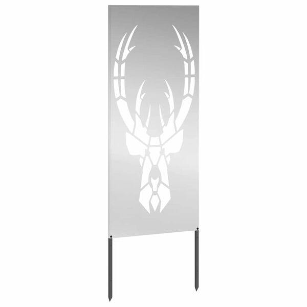 vidaXL Garðs búnað skjár Dýramynstur Silfur 50 x 140 cm Sinkhúðað stál