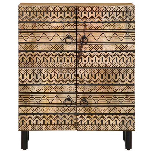 vidaXL Skenkur 60x33,5x75 cm Gegnheill Grófur Mangóviður