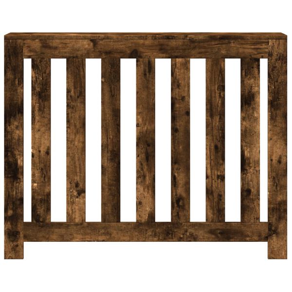 vidaXL Ofnhl&iacute;f Reykt&oacute;na Eik 104x20x82 cm Samsettur Vi&eth;ur