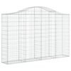 vidaXL Bogadreginn Grj&oacute;tkassi 200x30x120/140 cm Sinkh&uacute;&eth;a&eth; J&aacute;rn