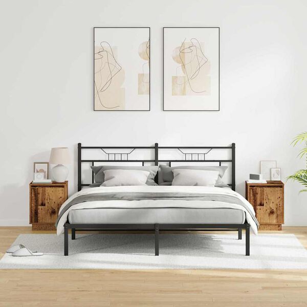 vidaXL Noat&ouml;flu sk&aacute;pur 2 pcs Gamalt timbur 39 x 34,5 x 50 cm