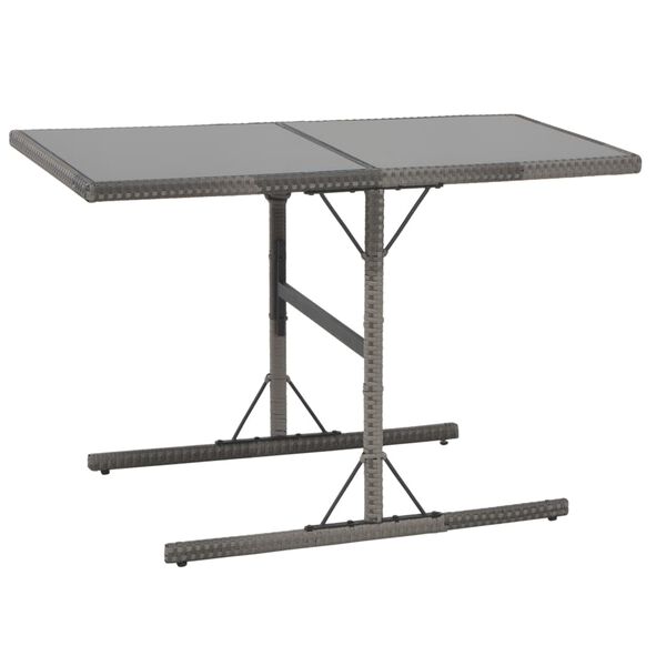 vidaXL 7 Hluta Garðhúsgagnasett með Sessum Pólýrattan Grátt