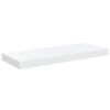 vidaXL Vegghengdar Hillur 2 stk. H&aacute;glans Hv&iacute;tar 60x23,5x3,8 cm MDF