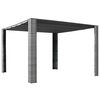 vidaXL Gar&eth;sk&aacute;li me&eth; &THORN;aki P&oacute;l&yacute;rattan 300x300x220 cm Gr&aacute;r og Reykgr&aacute;r