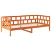 vidaXL Svefns&oacute;fi &aacute;n D&yacute;nu Vaxbr&uacute;nn 90x200 cm Gegnheil Fura