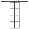 vidaXL Rennihur&eth; me&eth; v&eacute;lb&uacute;na&eth;arsetti Svart 76x205 cm ESG Gler