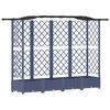 vidaXL H&aelig;kka&eth; be&eth; me&eth; trellis og &thorn;aki Gr&aacute;r 203,5 x 40 x 125 cm PP