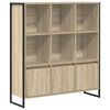 vidaXL B&oacute;kask&aacute;pur 2 pcs Sonoma 99,5 x 30 x 108 cm Samsettur vi&eth;ur