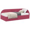 vidaXL Hornar&uacute;m rammi me&eth; d&yacute;nu me&eth; h&ouml;fu&eth;gafl 2 pcs Rau&eth;ur Flauel
