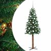 vidaXL Mj&oacute;tt j&oacute;latr&eacute; me&eth; 150 LED Gr&aelig;nn 150 cm PVC og solid furuvi&eth;