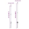 vidaXL Girðingarpóstar 13 pcs Grár Ø32mm 180 cm Sinkhúðað stál