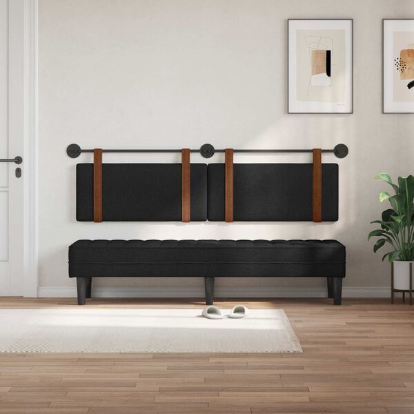 vidaXL Hengisk&aacute;li Vegghengt Einlita Svart 170 x 55 x 5 cm Forn PU