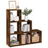vidaXL B&oacute;kahilla Skilr&uacute;m 3-h&aelig;&eth;a Eik 99x29x99 cm Samsettur Vi&eth;ur