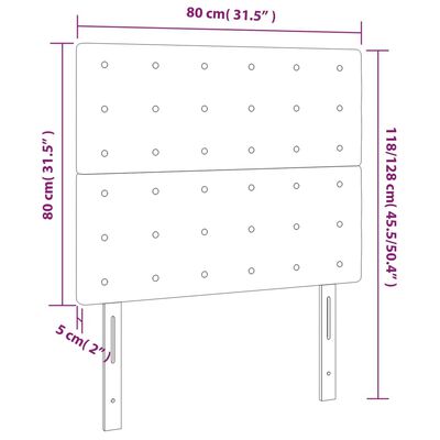 vidaXL Höfðagaflar 2 stk. 80x5x78/88 cm Blátt Efni