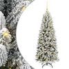 vidaXL Gervi j&oacute;latr&eacute; me&eth; 150 LED Hv&iacute;tt 120 cm PVC, Plast, St&aacute;l og PE