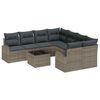 vidaXL Gar&eth;s&oacute;fa sett Gr&aacute;r 55 x 55 x 37 cm p&oacute;l&yacute;rattan