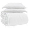 vidaXL R&uacute;mfatasett me&eth; kodda 3 pcs Hv&iacute;tt D&uacute;nfja&eth;rir