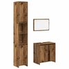 vidaXL 3 stykki ba&eth;herbergish&uacute;sgagnasett Old Wood Engineered Wood