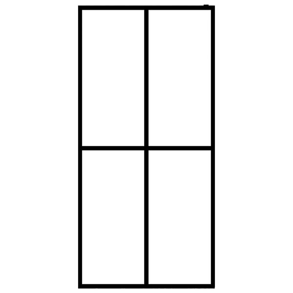 vidaXL Skilrúm fyrir Opinn Sturtuklefa Matt Hert Gler 118 x 190 cm