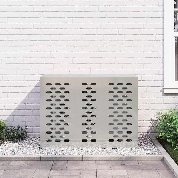 vidaXL Loftk&aelig;liv&ouml;r&eth;ur Silfur 110 x 50 x 80 cm Galvaniserad st&aacute;l