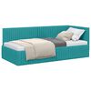 vidaXL Hornr&uacute;m ramma me&eth; h&ouml;fu&eth;gafl T&uacute;rk&iacute;s 90 cm x 190 cm Flauel