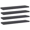 vidaXL B&oacute;kahillur 4 stk. Gr&aacute;ar 40x10x1,5 cm Sp&oacute;naplata
