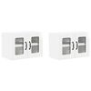 vidaXL Eldh&uacute;s sk&aacute;pur Lucca 2 pcs H&aacute;glansandi hv&iacute;tur 60 x 31 x 40 cm