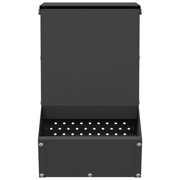 vidaXL Kan&iacute;nuf&oacute;&eth;rari Svartur 17,5 x 26 x 28,5 cm Kaldvalsa&eth; St&aacute;l